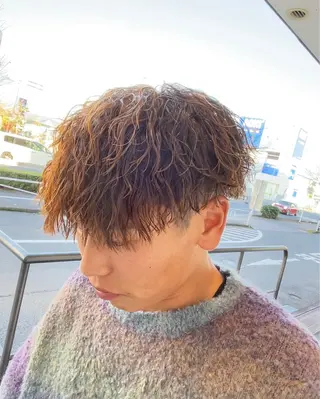パーマ メンズ 林 侑弥のヘアスタイル