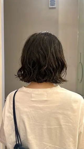 ミディアム カラー パーマ 🌿ボブ パーマ高橋啓太🌿のヘアスタイル