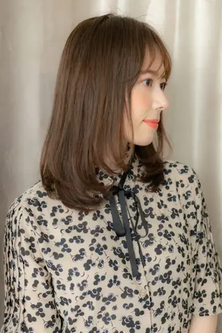 ミディアム カラー パーマ クセ毛解決💠艶髪 縮毛矯正💠棚村竜太のヘアスタイル