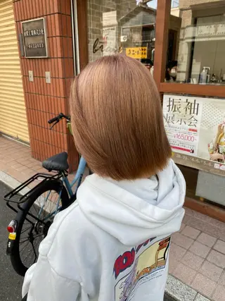 ショート カラー 縮毛矯正とレイヤー カット/杉村凜汰郎のヘアスタイル