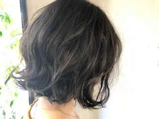 ミディアム カラー ヘアアレンジ 透明感カラー🤎 ゆりのヘアスタイル