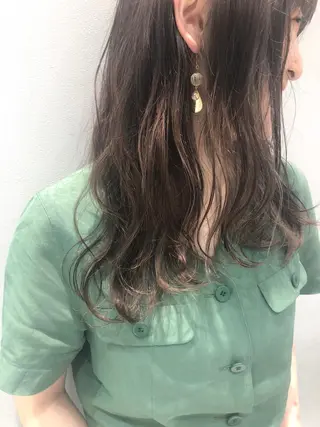 セミロング 似合わせ艶髪カラー ❤️ハダユミのヘアスタイル