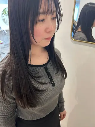 ロング ボブ/レイヤー ナカミネアキナのヘアスタイル