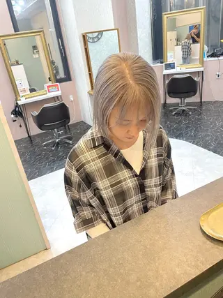 ミディアム 亀川蓮 Agu hairのヘアスタイル