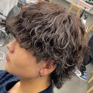 ミディアム パーマ ヘアアレンジ メンズ fifth 石川 凪のヘアスタイル