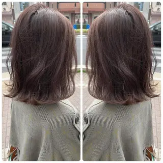 ミディアム カラー 京都大人女性ショート 徒歩1分/秋山のヘアスタイル
