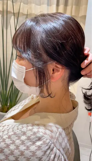 ロング 日比崚介🍀 おくれげ小顔カットのヘアスタイル