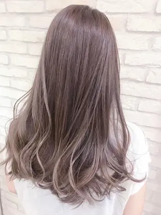 セミロング カラー 横浜🍒ルーツカラー エクステ/RIEのヘアスタイル