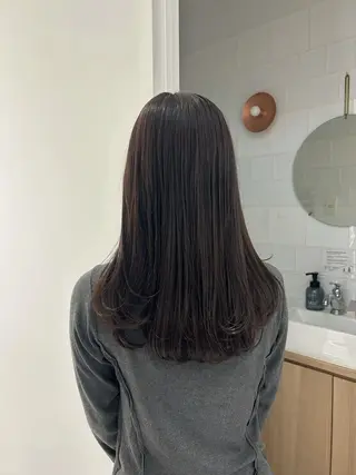 セミロング カラー Nanami🧸🤍 ワンカラーモデル募集のヘアスタイル