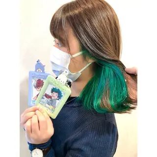 ミディアム カラー 推しカラー✨ オタク美容師ユウカのヘアスタイル