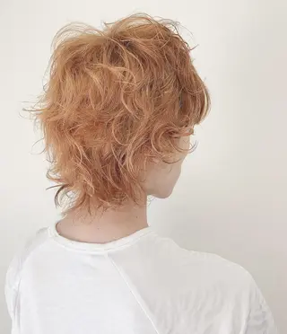 ショート パーマ 肌に馴染むカラー 梅田・増田のヘアスタイル
