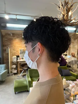 パーマ メンズ 長谷川 麻衣子のヘアスタイル
