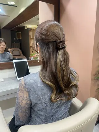 ロング 韓国風パーマ/ヘア セット/店長みづきのヘアスタイル