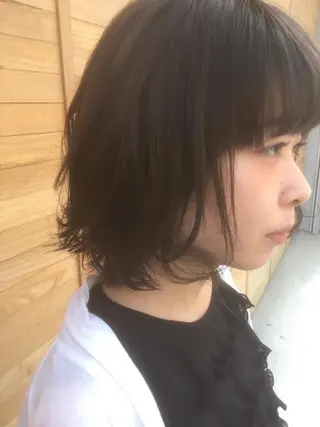 ショート カラー パーマ ヘアアレンジ 【白髪ぼかし 専門GBG】自由が丘のヘアスタイル