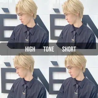 ショート カラー メンズ 韓国🇰🇷レイヤー カットオリーブカラーのヘアスタイル