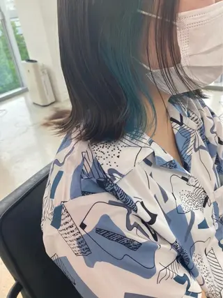 セミロング カラー 大友 正晴のヘアスタイル