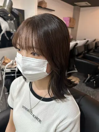 ミディアム カラー 髪質改善⭐️縮毛矯正 中野⭐️Rinaのヘアスタイル