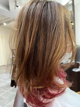 ミディアム カラー 長内 大明のヘアスタイル