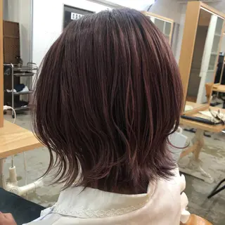 ミディアム カラー 似合わせスタイル🪮 🌿まなべさとみ🌿のヘアスタイル