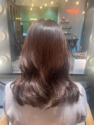 ミディアム カラー ヘアアレンジ 【日韓風、レイヤー】 🤍ひらい　なつきのヘアスタイル