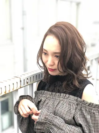 セミロング カラー パーマ ヘアアレンジ メンズ キッズ ネイル マツエク・マツパ premier modelsのヘアスタイル