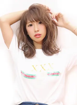 ミディアム カラー パーマ 🤲ヘッドスパ🤲 たにぐちあつし🤲のヘアスタイル
