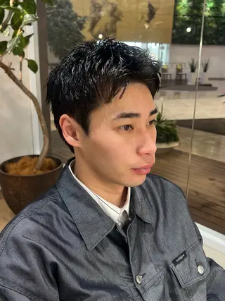 ショート パーマ メンズ 梅田茶屋町メンズ 専門美容師 山元一平のヘアスタイル
