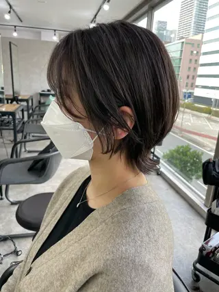ショート カラー パーマ ヘアアレンジ メンズ キッズ ネイル マツエク・マツパ アイブロウ カラー特化サロン Eir心斎橋のヘアスタイル