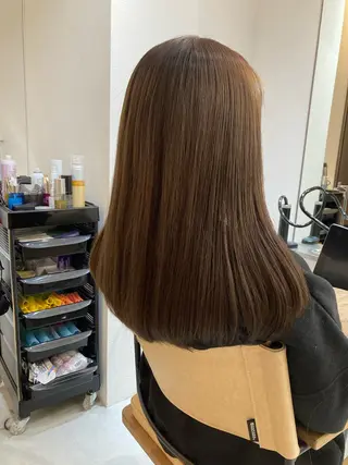 セミロング ✨色持ちの良い艶 カラー✨蟹江真世のヘアスタイル