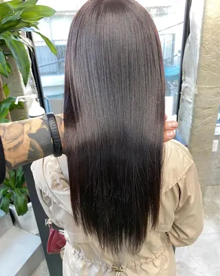 ロング カラー パーマ OVER→三軒茶屋 /縮毛矯正・髪質改善のヘアスタイル