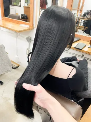 ロング 髪質改善 縮毛矯正 ロングヘア サイトウのヘアスタイル
