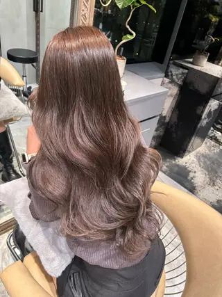 ロング 顔周り\エクステ\ 透明感カラー\まりんのヘアスタイル