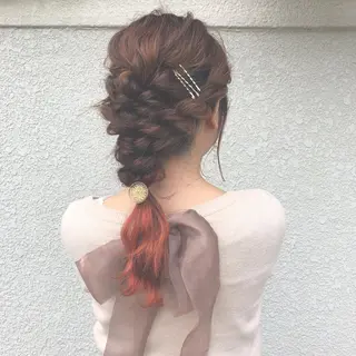 ロング 為近日向子🐥暖色 💘顔周りカット🌈のヘアスタイル
