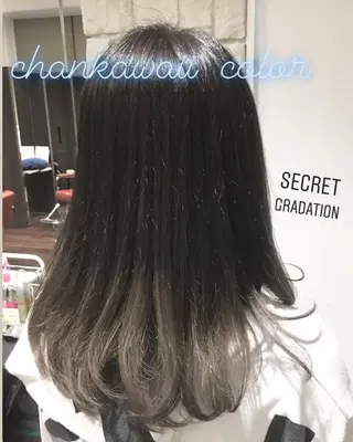 セミロング カラー 川合 勇気のヘアスタイル