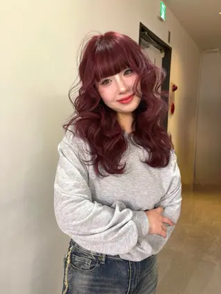 ロング カラー ユナ ボブカット /ベージュのヘアスタイル