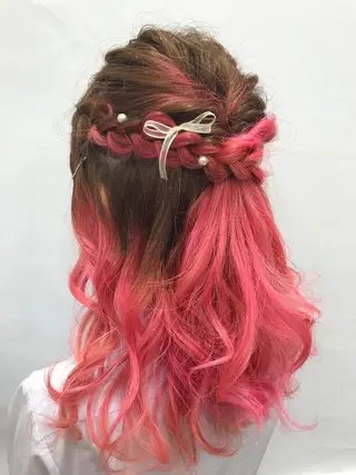 ミディアム カラー ヘアアレンジ 💘カラー人気No. 1💘SAYAのヘアスタイル