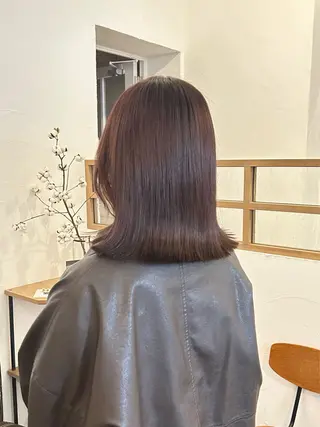 ミディアム カラー 水谷 優華のヘアスタイル