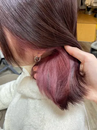 セミロング カラー イツキ🌕デザインカ ラー🥨髪質改善🫧のヘアスタイル