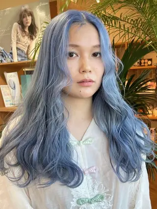 ロング カラー パーマ ヘアアレンジ 江坂エリア最安値◎ ブリーチ*土田のヘアスタイル