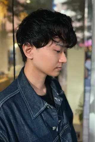 ショート パーマ メンズ 藤崎百道メンズカット Zina/森井唯央のヘアスタイル