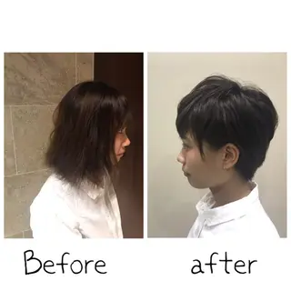 ショート 渋谷レイヤーカット❌ 縮毛矯正専門/武田涼のヘアスタイル