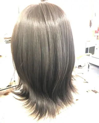 ミディアム 菊池 幹のヘアスタイル