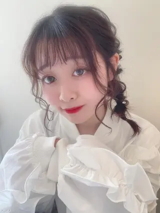 ミディアム ヘアアレンジ m i k u n aのヘアスタイル