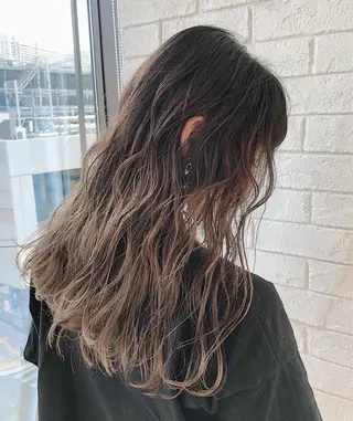 セミロング カラー ノンダメージ髪質改善 カラー💎/KURAのヘアスタイル