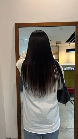 ロング ひいろ パーマ/カットモデルのヘアスタイル