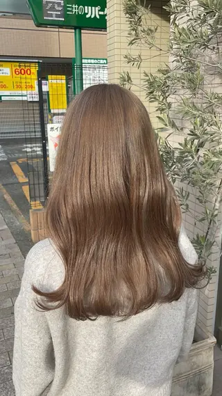セミロング カラー ハイトーンカラー♡/ 韓国ヘア/Linaのヘアスタイル
