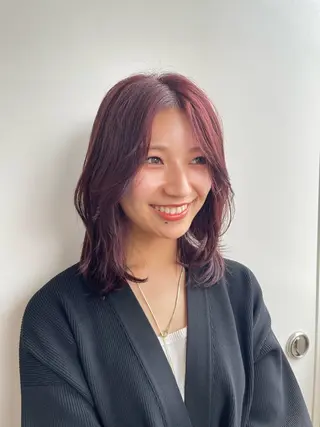 ミディアム カラー 🎀レイヤー/パーマ カラー/ai🎀のヘアスタイル