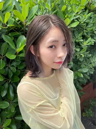 ミディアム カラー 💎髪質改善/縮毛 矯正💎メンズパーマのヘアスタイル