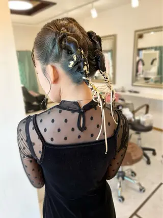 ミディアム ヘアアレンジ ナカジマ ナナのヘアスタイル