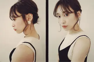 ミディアム ヘアアレンジ 市川 千夏のヘアスタイル
